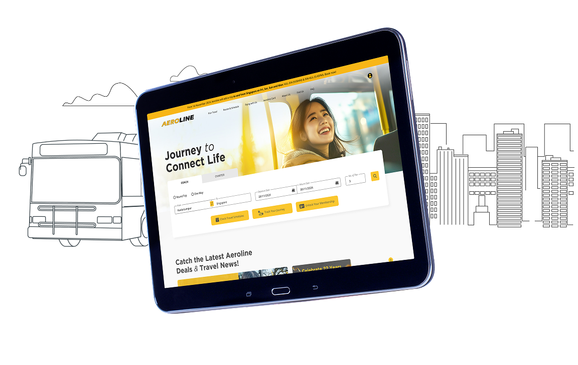 Person using a laptop to book online